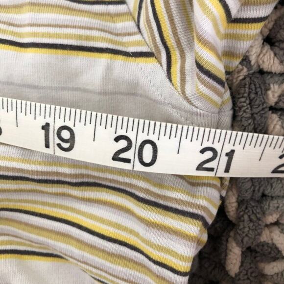 Patagonia Men's Golf Polo Size M Striped White Gold Black Golf Vacation Casual - Picture 5 of 8